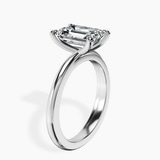 10kt White Gold Juniper Crossover Solitaire Lab Diamond Ring standing product image one