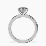 10kt White Gold Juniper Crossover Solitaire Lab Diamond Ring side right image one