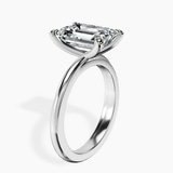 10kt White Gold Juniper Crossover Solitaire Lab Diamond Ring standing product image one