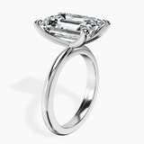 10kt White Gold Juniper Crossover Solitaire Lab Diamond Ring standing product image one