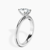 14kt White Gold Juniper Crossover Solitaire Lab Diamond Ring standing product image one