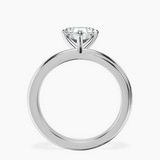 14kt White Gold Juniper Crossover Solitaire Lab Diamond Ring side right image one