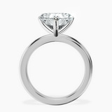 10kt White Gold Juniper Crossover Solitaire Lab Diamond Ring side right image one