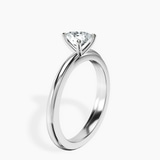 Platinum Juniper Crossover Solitaire Lab Diamond Ring standing product image one