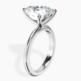 10kt White Gold Juniper Crossover Solitaire Lab Diamond Ring standing product image one