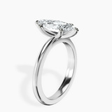 9ct White Gold Juniper Crossover Solitaire Lab Diamond Ring standing product image one