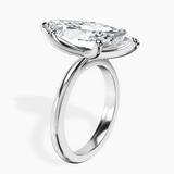 10kt White Gold Juniper Crossover Solitaire Lab Diamond Ring standing product image one