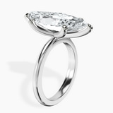 10kt White Gold Juniper Crossover Solitaire Lab Diamond Ring standing product image one
