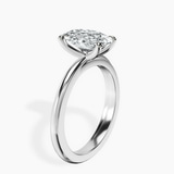 9ct White Gold Juniper Crossover Solitaire Lab Diamond Ring standing product image one