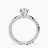 9ct White Gold Juniper Crossover Solitaire Lab Diamond Ring side right image one