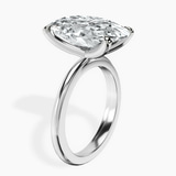 10kt White Gold Juniper Crossover Solitaire Lab Diamond Ring standing product image one