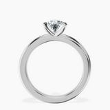 10kt White Gold Juniper Crossover Solitaire Lab Diamond Ring side right image one