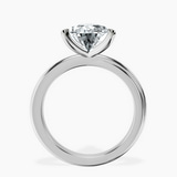 10kt White Gold Juniper Crossover Solitaire Lab Diamond Ring side right image one