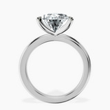14kt White Gold Juniper Crossover Solitaire Lab Diamond Ring side right image one