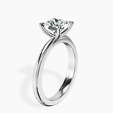 14kt White Gold Juniper Crossover Solitaire Lab Diamond Ring standing product image one