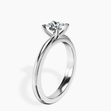 Platinum Juniper Crossover Solitaire Lab Diamond Ring standing product image one