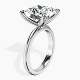 10kt White Gold Juniper Crossover Solitaire Lab Diamond Ring standing product image one