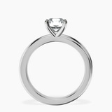 10kt White Gold Juniper Crossover Solitaire Lab Diamond Ring side right image one