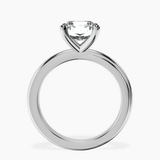 10kt White Gold Juniper Crossover Solitaire Lab Diamond Ring side right image one