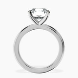 10kt White Gold Juniper Crossover Solitaire Lab Diamond Ring side right image one