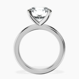10kt White Gold Juniper Crossover Solitaire Lab Diamond Ring side right image one