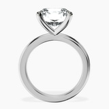 10kt White Gold Juniper Crossover Solitaire Lab Diamond Ring side right image one