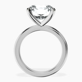 10kt White Gold Juniper Crossover Solitaire Lab Diamond Ring side right image one