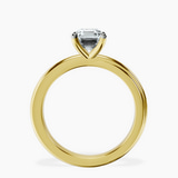 18kt Yellow Gold Juniper Crossover Solitaire Lab Diamond Ring side right image one