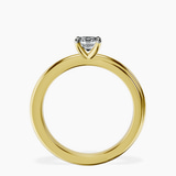 10kt Yellow Gold Juniper Crossover Solitaire Lab Diamond Ring side right image one