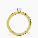 18kt Yellow Gold Juniper Crossover Solitaire Lab Diamond Ring side right image one