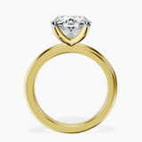 18kt Yellow Gold Juniper Crossover Solitaire Lab Diamond Ring side right image one