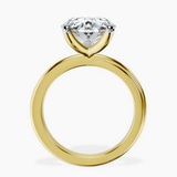 18kt Yellow Gold Juniper Crossover Solitaire Lab Diamond Ring side right image one