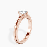 10kt Rose Gold Calliope Bezel Floating Solitaire Lab Diamond Ring standing product image one