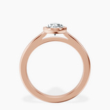 18kt Rose Gold Calliope Bezel Floating Solitaire Lab Diamond Ring side right image one