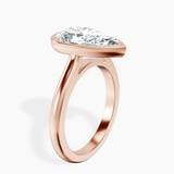 18kt Rose Gold Calliope Bezel Floating Solitaire Lab Diamond Ring standing product image one