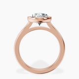 18kt Rose Gold Calliope Bezel Floating Solitaire Lab Diamond Ring side right image one