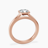 14kt Rose Gold Calliope Bezel Floating Solitaire Lab Diamond Ring side right image one