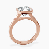 18kt Rose Gold Calliope Bezel Floating Solitaire Lab Diamond Ring side right image one