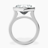 Platinum Calliope Bezel Floating Solitaire Lab Diamond Ring side right image one