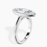 Platinum Calliope Bezel Floating Solitaire Lab Diamond Ring standing product image one