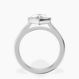 Platinum Calliope Bezel Floating Solitaire Lab Diamond Ring side right image one
