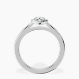 Platinum Calliope Bezel Floating Solitaire Lab Diamond Ring side right image one