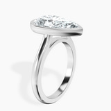 Platinum Calliope Bezel Floating Solitaire Lab Diamond Ring standing product image one