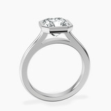 10kt White Gold Calliope Bezel Floating Solitaire Lab Diamond Ring side right image one