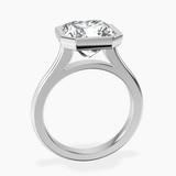 10kt White Gold Calliope Bezel Floating Solitaire Lab Diamond Ring side right image one