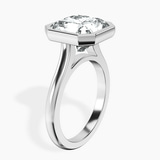 Platinum Calliope Bezel Floating Solitaire Lab Diamond Ring standing product image one