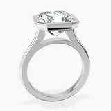Platinum Calliope Bezel Floating Solitaire Lab Diamond Ring side right image one