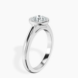 10kt White Gold Calliope Bezel Floating Solitaire Lab Diamond Ring standing product image one
