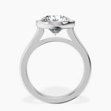 10kt White Gold Calliope Bezel Floating Solitaire Lab Diamond Ring side right image one