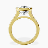 18kt Yellow Gold Calliope Bezel Floating Solitaire Lab Diamond Ring side right image one